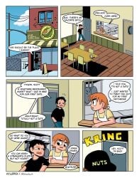 black_hair comic fully_clothed male male_only scott_pilgrim scott_w_pilgrim speech_bubble vvulfbara wallace_wells