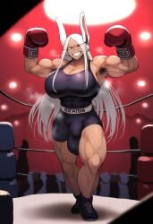 1futa abs ai_generated angry armpit_fetish armpit_hair armpits arms_up balls big_bulge big_penis boxing boxing_gloves boxing_ring bulge clothing dark-skinned_futanari dark_skin erection erection_under_clothes futa_armpit_hair futa_only futanari gloopai grin hairy_armpits huge_bulge long_hair miruko muscular muscular_futanari my_hero_academia nai_diffusion penis red_eyes smile smirk solo solo_futa sports_bra sportswear steam steaming_body sweat sweatdrop sweating white_hair