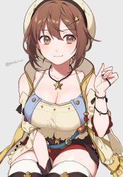 atelier_(series) atelier_ryza big_breasts brown_hair busty clothing happy huge_breasts large_breasts peach11_01 reisalin_stout smile teenager thick_thighs thighs wide_hips