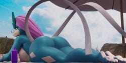 1girls 3d 3d_(artwork) anthro ass big_ass big_breasts breasts bubble_butt fat_ass female female_only furry glasses large_ass legendary_pokemon looking_at_viewer looking_back lying lying_on_stomach nipples nude nude_female pokémon_(species) pokemon pokemon_(species) solo suicune thick_ass thick_thighs wide_hips xlkev