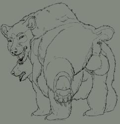 all_fours anatomically_correct anatomically_correct_genitalia anatomically_correct_pussy animal_genitalia animal_penis animal_pussy anus ass backsack balls balls_deep bear big_balls big_penis brown_bear butt_focus crotchboobs doggy_style duo erection female female_on_bottom female_on_feral female_penetrated feral feral_on_bottom feral_on_feral feral_on_top feral_penetrated feral_penetrating feral_penetrating_female feral_penetrating_feral from_behind_position fur genitals grizzly_bear hair hi_res in_heat kuruk_(character) looking_back male male/female male_on_feral male_on_top male_penetrating male_penetrating_female male_penetrating_feral mammal mane mane_hair mounting nipples on_bottom on_top pawpads paws penetration penile penile_penetration penis penis_in_pussy perineum pussy quadruped raised_tail rear_view scolopendra_(artist) sex tail ursine ursine_penis ursine_pussy vaginal_penetration