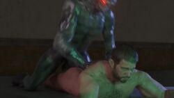 animated capcom chris_redfield defeated_hero dominant_monster gay gay_sex male monster_on_human mp4 no_sound regenerator_(resident_evil) resident_evil rough_sex submissive_human tagme thrusting_into_ass timetorespawn video
