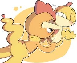 cub fellatio furry furry_only gay male no_humans oral pokemon scrafty scraggy size_difference watermelon_(artist)