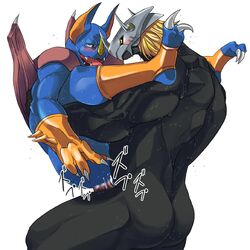 anal blackwargreymon digimon gay male no_humans sweat wingnut