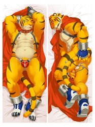 anthro build_tiger feline fur furry furry_only gamma-g gay male male_only manga muscles no_humans penis tiger yaoi