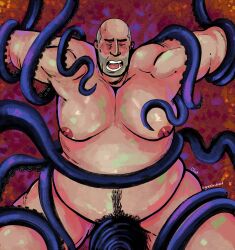 big_belly bound chubby_male consensual_tentacles fat fat_man gremlinshoard heavy_(team_fortress_2) heavy_weapons_guy male_only obese obese_male overweight overweight_male solo_male team_fortress_2 tentacle tf2 thick_thighs