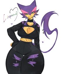 anthro ass big_ass big_breasts big_thighs breasts female fur furry gigantic_ass gigantic_thighs green_eyes huge_ass huge_breasts huge_thighs liepard looking_at_viewer pokémon_(species) pokemon pokemon_(species) purple_body purple_skin tagme tail thick_hips thick_thighs thighs toge77789 togetoge