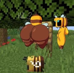 ass_focus bee bee_(minecraft) bee_girl big_ass big_penis casual casual_nudity female huge_ass huge_cock japansadface minecraft nude penis public public_nudity shortstack small_but_hung small_dom_big_sub stuck zoophilia