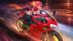 benedetta_(mobile_legends) breasts curvy curvy_figure female mobile_legends mobile_legends:_bang_bang naked nipples nude nude_female quwwing red_eyes red_hair solo