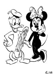 big_penis disney donald_duck huge_cock minnie_mouse nsfw skinny tijuana_bible