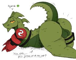 anthro ass cauliie dragon epic_games fortnite gay hi_res hybrid_(fortnite) male male/male reptile solo