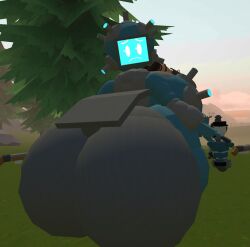 1girls big_ass big_breasts big_butt big_thighs blue_body bomb breasts bubble_ass bubble_butt cute female female_only forest gray_body green_ground huge_ass huge_breasts huge_butt rec_room recroom robot robot_girl robot_humanoid screen_face sentry_bestie sentry_buster_(team_fortress_2) team_fortress_2 tf2 thick_ass thick_thighs trees weirdmaker43