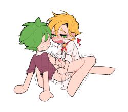 2boys anal anal_sex blush cookie_run cum herb_cookie male/male sparkling_cookie