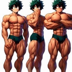 1boy 1male 1man abs ai_generated bara bara_tiddies bara_tits big_muscles concept_art fit fit_male hyper_muscles izuku_midoriya large_pecs large_pectorals male male_focus male_nipples male_only man man_boobs man_breasts man_tits manly masculine masculine_male muscle muscles muscular muscular_male my_hero_academia pecs pectorals shorts solo solo_focus solo_male strong