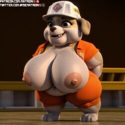 4k ai_generated anthro areola auntie_crane bbw big_breasts breasts breasts breasts_out bulldog canine canine chubby chubby_anthro chubby_female feet female female_only highres hips huge_breasts massive_thighs matronai_(artist) mature mature_female mature_woman milf obese overweight overweight_female patreon patreon_username paw_patrol pinup rubble_&_crew stable_diffusion thick_thighs thighs twitter_username wide_hips