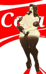 brown_hair brunette_hair cola cola_queen_(fizzymola) girthicc muscular muscular_female