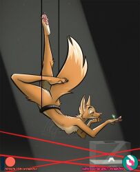 4_toes anthro areola breasts canid canine claws diane_foxington dreamworks feet female fox fur green_eyes long_tail mammal nicnak044 nipples nude orange_body orange_fur pawpads paws pink_nose signature tail the_bad_guys toe_claws toes