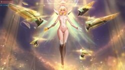 1girls beatrix_(mobile_legends) blonde_hair breasts curvy female female_only heropans mobile_legends mobile_legends:_bang_bang naked nipples nude nude_female pussy small_breasts solo yellow_eyes