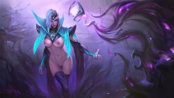 1girls big_breasts breasts curvy curvy_body curvy_female curvy_figure female female_only green_eyes heropans mobile_legends mobile_legends:_bang_bang naked nipples nude nude_female nude_filter pussy solo valentina_(mobile_legends) white_hair