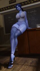 3d 3d_(artwork) blouse guidugalle guimontag overwatch pencil_skirt solo teacher teacher_outfit widowmaker