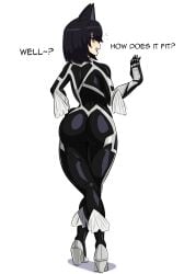 alternate_costume ass black_cat_(cosplay) blake_belladonna female female_only kinathefox marvel open_mouth rwby solo spider-man_(series)