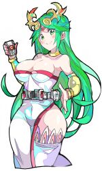 1girls breasts empe enpe female female_only green_eyes green_hair kid_icarus nintendo palutena solo tagme