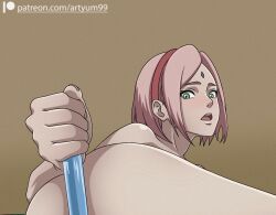 1girls artyum99 boruto:_naruto_next_generations dildo naruto naruto_(series) sakura_haruno solo