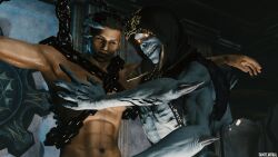 2boys 3d bound capcom captive chained_up crossover dantejackal dominant_monster evil_grin helpless_male hero_in_trouble human kollector male mortal_kombat mortal_kombat_11 naknadan netherrealm_studios piers_nivans resident_evil resident_evil_6 shirtless_male