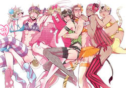 7boys animal_ears antonio_lopez ass barnaby_brooks_jr blush bunny_ear bunnyboy cat_ears catboy character_request crossdressing ivan_karelin kaburagi_t_kotetsu keith_goodman lingerie male muscles nathan_seymour panties saitou_(tiger_&_bunny) tail thighhighs tiger_&_bunny underwear yaoi