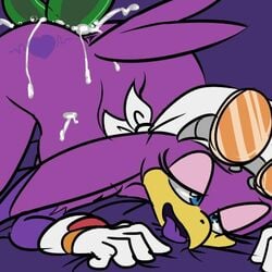 avian bandana blue_eyes cum cum_inside female fucked_silly green_penis heart male messy penis saltcore sega sonic_(series) sonic_riders straight tattoo tongue tongue_out wave_the_swallow