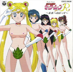 5girls 90s ami_mizuno bishoujo_senshi_sailor_moon blonde_hair blue_eyes blue_hair bow breasts brown_hair choker double_bun edit female female_only gloves hairbow happatai human long_hair lowres makoto_kino minako_aino multiple_girls navel nipples nude_filter official_art panties photoshop ponytail purple_hair rei_hino sailor_jupiter sailor_mars sailor_mercury sailor_moon sailor_venus short_hair small_breasts tadano_kazuko tiara tied_hair topless usagi_tsukino very_long_hair