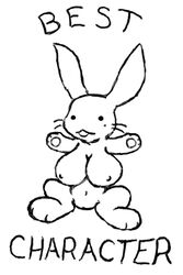 black_and_white breasts female lagomorph monochrome navel original_character rabbit solo the_truth