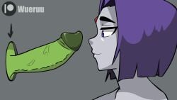 2d animated animation beast_boy blowjob cum cum_in_mouth cum_in_throat cum_inside dc dc_comics deepthroat garfield_logan gem_on_forehead glory_hole gloryhole goth green_body green_penis green_skin grey_body grey_skin male/female medium_hair oral pale_skin partial_male penis purple_eyes purple_hair rachel_roth raven_(dc) shorter_than_30_seconds shorter_than_one_minute sound straight swallowing swallowing_cum tagme teen_titans throat_bulge video wueruu