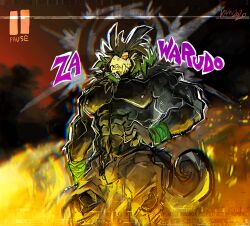 anthro aokmaidu balls bara barazoku bulge crossover furry jojo's_bizarre_adventure jojo_reference male male_only muscles muscular nintendo pants penis pokemon shirtless solo solo_male za_warudo zarude