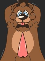 1boy 2d 2d_(artwork) anthro balls beard brown_fur chubby cute felixmcfurry felixmcfurry_(old_art) five_nights_at_freddy's fnaf freddy_(fnaf) furry furry_only inviting inviting_to_sex male male_only penis pink_penis pinup pinup_pose solo solo_focus strange_penis uncensored