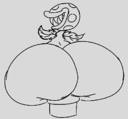 ass_bigger_than_head ass_focus big_ass dumptruck_ass faucyv huge_ass hyper_ass mario_(series) nintendo nude piranha_plant volfenf