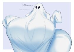 ass_bigger_than_head bedsheet_ghost big_ass big_breasts breasts_bigger_than_head clothed dreamerknights female female_only folklore ghost ghost_costume ghost_girl halloween halloween_costume huge_ass huge_breasts hyper_ass hyper_breasts massive_breasts no_bra no_underwear public_domain