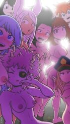 8girls ashido_mina asui_tsuyu big_breasts black_hair blush brown_hair camie_utsushimi covering_breasts daimusraw dark-skinned_female dark_skin embarrassed embarrassed_nude_female female female_only groping groping_ass itsuka_kendou light-skinned_female looking_at_viewer mina_ashido miruko momo_yaoyorozu multiple_girls my_hero_academia nejire_hado nipples ochako_uraraka pink_fur pink_hair pink_skin rumi_usagiyama short_hair source_request tsuyu_asui uraraka_ochako white_hair