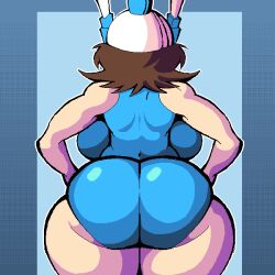 ass_focus dat_ass female female_focus female_only huge_ass huge_breasts huge_butt huge_thighs large_ass large_breasts large_thighs mighty_switch_force patricia_wagon wayforward