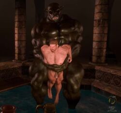 1human 1orc 2boys 3d 3d_model animated bara bouncing_nipples bouncing_on_penis bouncing_pecs captured chet dark-skinned_male dark_green_body dark_green_skin dark_skin dominant_orc dominated enslaved fucked_into_submission fucked_senseless gay gay_anal gay_domination gay_sex groaning hands_around_waist lifted_by_another male masculine_bottom men_of_atlus moaning monster_on_human mp4 muscular muscular_male muscular_orc oc orc original_character power_top rough_sex size_difference size_play sound stronger_orc submissive_human tagme used_as_an_object used_like_a_toy video