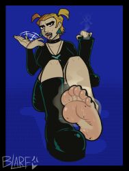 1girls blarf022 blonde_hair dirty_feet dusk_(hex_girls) foot_fetish foot_focus goth goth_girl hex_girls musk musky_feet scooby-doo scooby-doo_and_the_witch's_ghost short_twintails smell smelly smelly_feet sole solo sweat sweaty_feet tongue_out warner_brothers