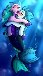 aria_blaze_(eg) clitoral clitoral_masturbation clitoris clothing duo embrace equestria_girls female female/female fish genitals hasbro hi_res marine masturbation merfolk my_little_pony namygaga seahorse sex siren sonata_dusk_(eg) split_form syngnathid syngnathiform teenager tribadism underwear vaginal_penetration young