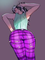 1male ass bursting_ass bursting_butt bursting_clothes bursting_out_of_clothing cuntboy fat_ass male piers_(pokemon) pokemon seams