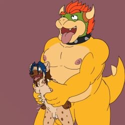 animated anthro bowser duo forced hyena laught male male/male mammal mario_(series) nintendo penetration rape