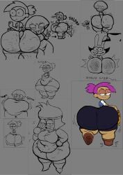 4girls accidental_vore anal_vore ass belly belly_button big_ass blush bottom_heavy carol_(ok_k.o.!_let's_be_heroes) carol_kincaid cartoon_network dark-skinned_female dark_skin dat_ass drawpile enid enid_(ok_k.o.!_lbh) female_pred female_prey hand_in_ass hips hips_wider_than_shoulders huge_ass huge_belly human_pred large_ass milf multiple_girls navel noisette_(pizza_tower) ok_k.o.!_let's_be_heroes pizza pizza_tower purple_hair robot robot_girl robot_prey shannon_(ok_k.o.!_let's_be_heroes) shannon_boxman shorts slosh sloshing_belly smile spaghettiz sweat thick_thighs thighs unwilling_pred vore wide_hips willing_prey