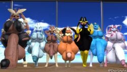 3d 3d_(artwork) 7futas ass_bigger_than_head big_balls big_breasts big_penis breasts_bigger_than_head clothed eevee eeveelution flareon futa_only futanari glaceon huge_balls huge_breasts huge_cock hyper_penis inner_sideboob lopunny mega_evolution mega_lopunny nintendo nipples_visible_through_clothing no_bra no_underwear nude ok_bruh penis pokémon_(species) pokemon pokemon_(species) pokemon_fusion sylveon umbreon underboob vaporeon vaporunny