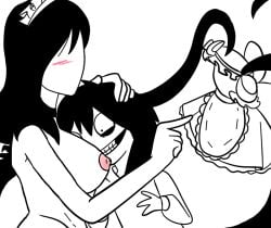 areolae big_breasts blush breasts creepypasta female huge_breasts jeff_the_killer male nipples slenderwoman smile tentacle tentacle