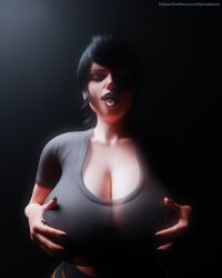 3d boob_crush breasts female female_pred femdom giantess hotel_transylvania impending_vore macro mavis_dracula micro miniguy multiple_prey size_difference smothering sprankeez vore