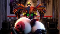 1boy 1boy1girl 1girls 3d animated animatronic animatronic_girl big_breasts big_penis blue_hair boobjob boobs cosmic_trance dark-skinned_male female five_nights_at_freddy's green_eyes huge_breasts looking_at_viewer looking_pleasured no_sound nude orange_hair paizuri penis pov red_hair robot robot_girl scrap_baby scrap_baby_(cosmic_trance) scrap_baby_(fnaf) tagme terror three_tone_hair titfuck titjob video wink winking_at_viewer