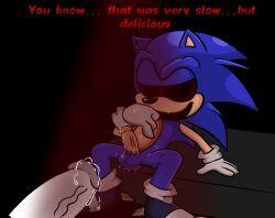 ankifun big_penis creepypasta cum cum_in_ass cum_inside cum_on_body cum_on_face ejaculation english_text erection gay genital_fluids genitals gloves humanoid_penis open_mouth penis sonic.exe sonic.exe_(series) sonic.exe_one_last_round sonic.omt sonic_(series) sonic_the_hedgehog spread_legs testicles veiny_penis white_fur